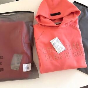 Fear of God Essentials Coral Pullover Hoodie and Sweatpants